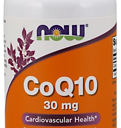 Flacon CoQ10, complément santé cardiovasculaire.