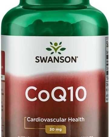Flacon CoQ10 complément santé cardiovasculaire.