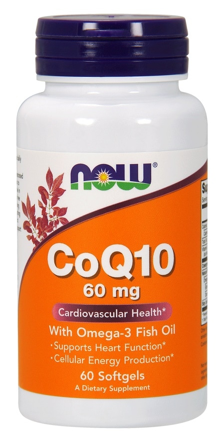 Flacon de complément alimentaire CoQ10 avec Oméga-3.