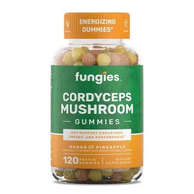 Bouteille de gommes au cordyceps Fungies.