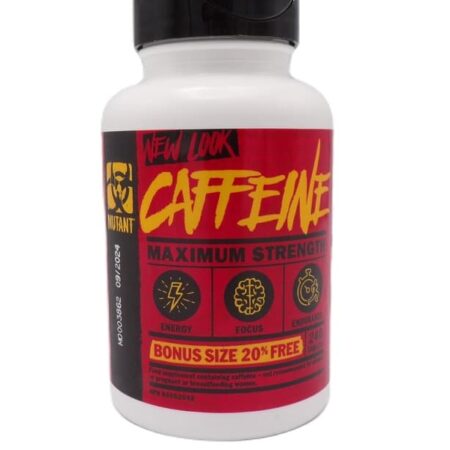 Pot de complément alimentaire à la caféine.