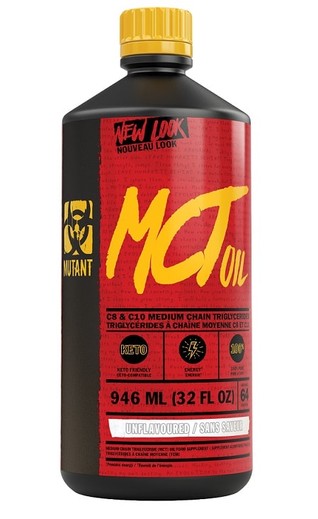 Bouteille d'huile MCT Mutant, complément alimentaire, 946 ml.