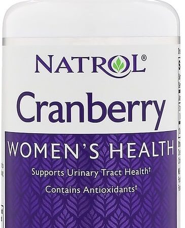 Flacon de gélules Cranberry Natrol pour femmes.