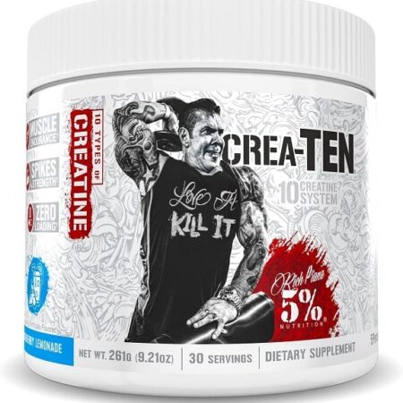 Pot de créatine CREA-TEN, supplément nutritionnel, sport.