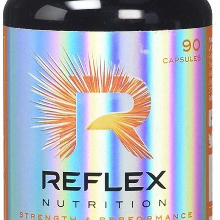 Pot de créatine Reflex Nutrition, 90 capsules.