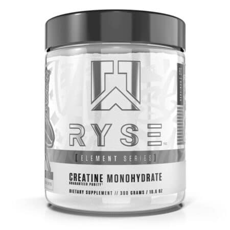 Pot de créatine monohydrate, complément alimentaire Ryse.