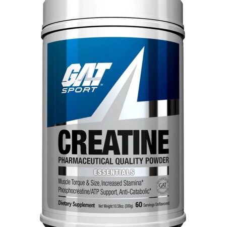 Pot de créatine GAT Sport, supplément musculaire.