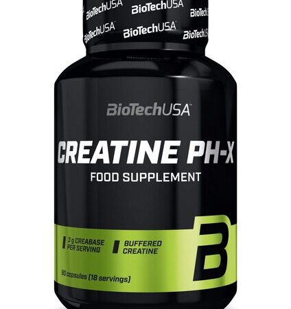 Pot de complément alimentaire créatine BioTechUSA.