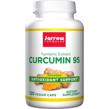 Pot de complément alimentaire curcumine antioxydant.