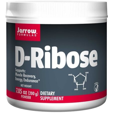 Pot de complément alimentaire D-Ribose en poudre.