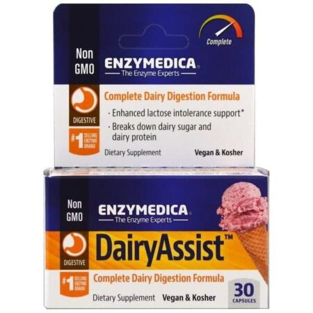 Supplément digestif, aide à la digestion du laitier, Enzymedica.