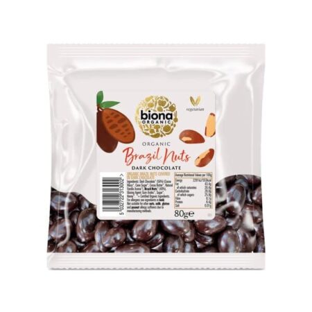 Dark Chocolate Coated Brazil Nuts - 80 grams