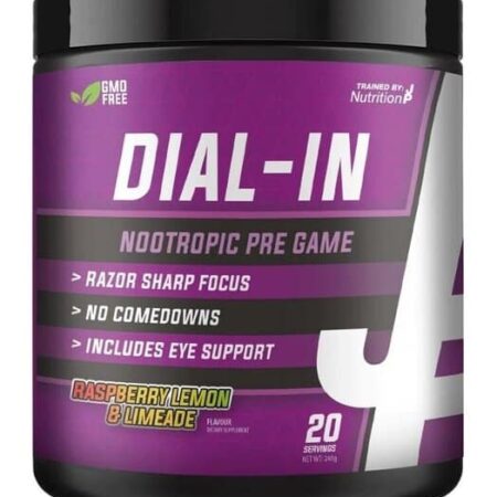 Pot de complément nootropique pré-entraînement, saveur framboise-citron.