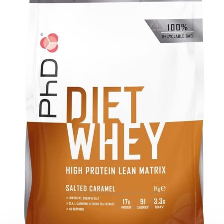 Protéine whey diététique caramel salé.