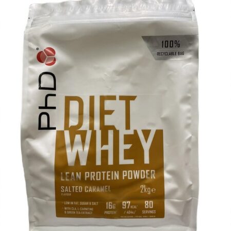 Poudre protéine whey, caramel salé, sac recyclable.