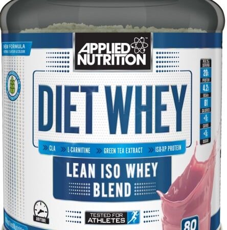 Pot de protéines Diet Whey fraise.