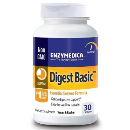 Flacon Digest Basic Enzymedica, complément alimentaire digestif.