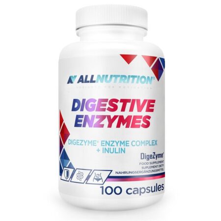Complément alimentaire enzymes digestives avec inuline, 100 capsules.