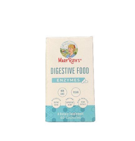 Complément alimentaire enzymes digestives, paquet de 60 capsules.