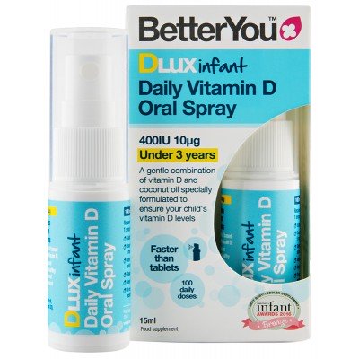 Spray oral quotidien Vitamine D pour bébé DLuxInfant.