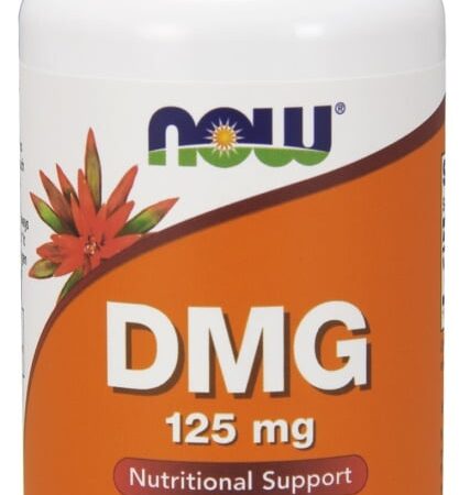 Bouteille de complément alimentaire DMG 125 mg.