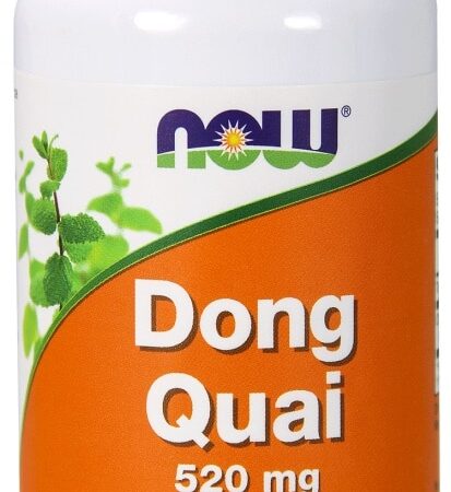 Bouteille de Dong Quai 520 mg, complément alimentaire.