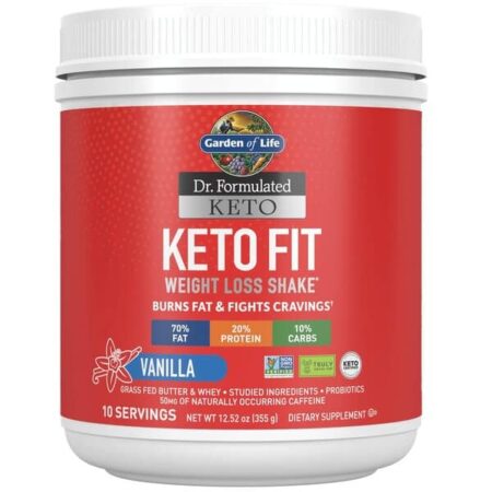 Pot de shake minceur Keto vanille.