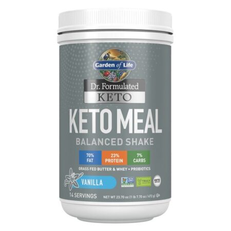 Pot de shake Keto Meal vanille.