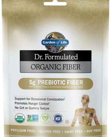 Fibres bio prébiotiques sans allergènes Garden of Life.