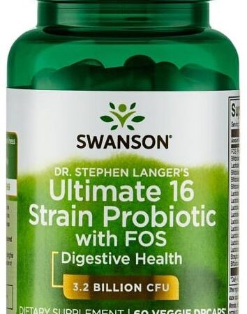 Probiotique Swanson 16 souches pour la santé digestive.