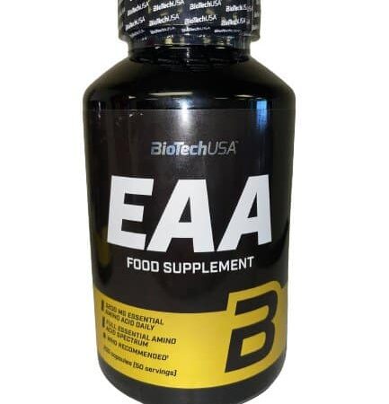Pot de complément alimentaire EAA, marque BioTechUSA.