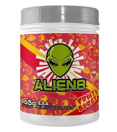 Pot de complément "ALIEN8" aux fruits et électrolytes.