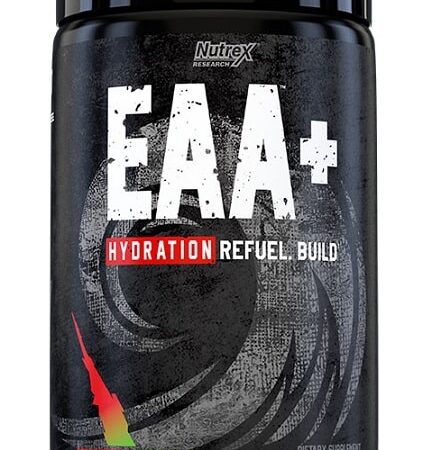 Pot de complément alimentaire EAA+ goût fraise-pasteque.