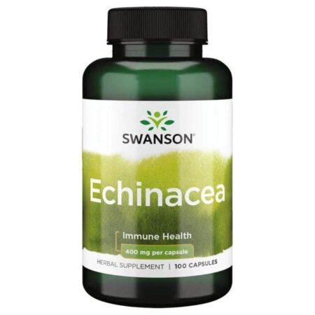 Flacon de supplément d'échinacée pour la santé immunitaire.