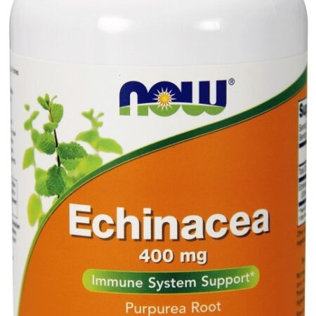 Flacon de capsules d'échinacée pour le système immunitaire.