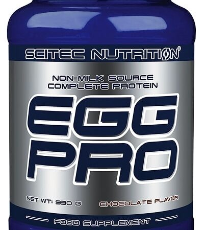 Pot de protéine EGG PRO saveur chocolat.