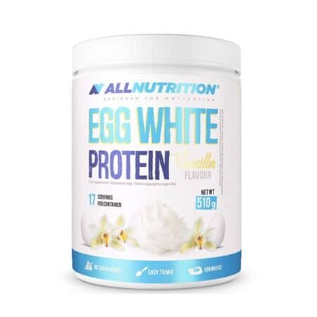 Pot de protéines blanc d'œuf vanille.