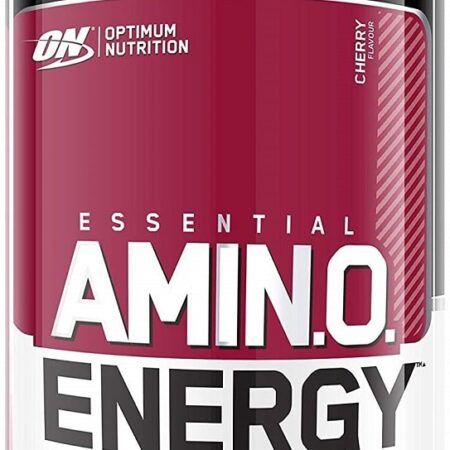 Pot de compléments d'acides aminés cerise.