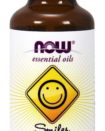 Flacon d'huile essentielle NOW, sourire, 30ml.