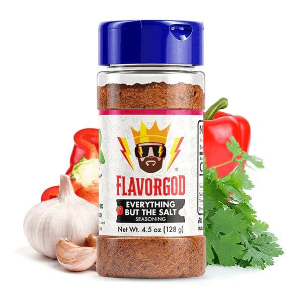 Assaisonnement FlavorGod sans sel, épices et aromates.