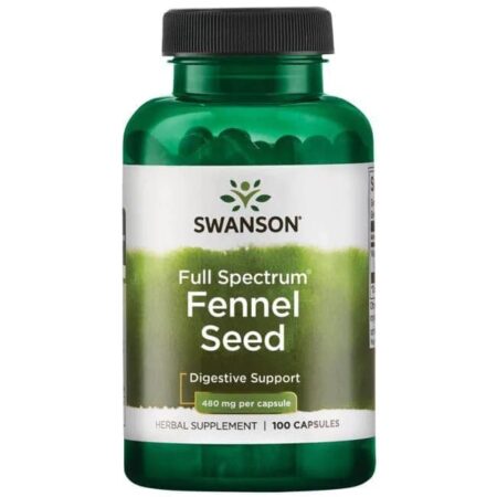 Flacon Swanson graines de fenouil, complément digestif.