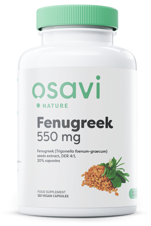 Bouteille de complément alimentaire Fenugrec Osavi 550 mg.