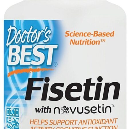Flacon de supplément alimentaire Fisetin végétalien.