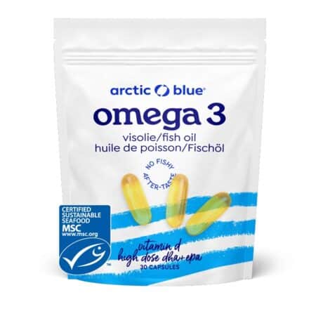 Paquet d'Omega 3 Arctic Blue, capsules huile de poisson.