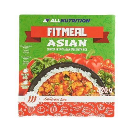 Fitmeal asiatique avec riz et poulet épicé.