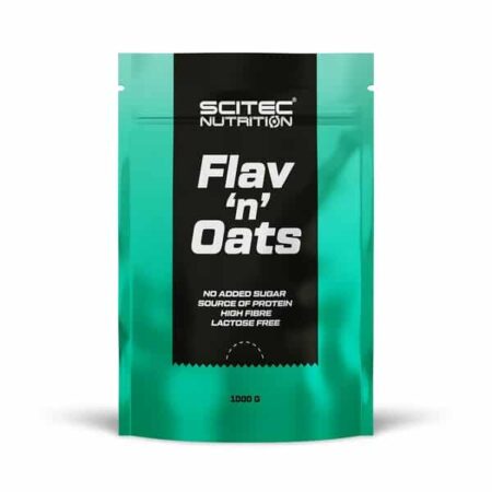 Paquet Flav'n'Oats Scitec Nutrition, sans lactose.