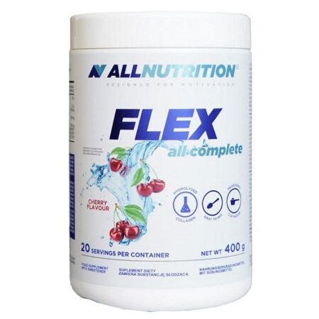 Pot de complément alimentaire Allnutrition Flex, saveur cerise.