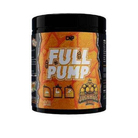 Pot de complément alimentaire Full Pump, parfum orange.