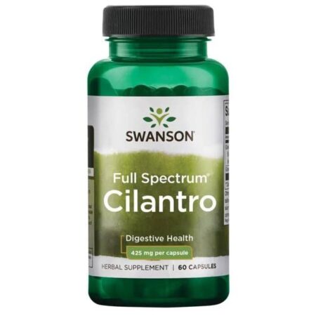 Flacon de complément alimentaire au coriandre Swanson.