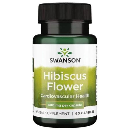 Pot de complément d'hibiscus pour la santé cardiovasculaire.